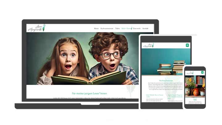 Webdesign Referenz Buchautorin Anna Morgenroth