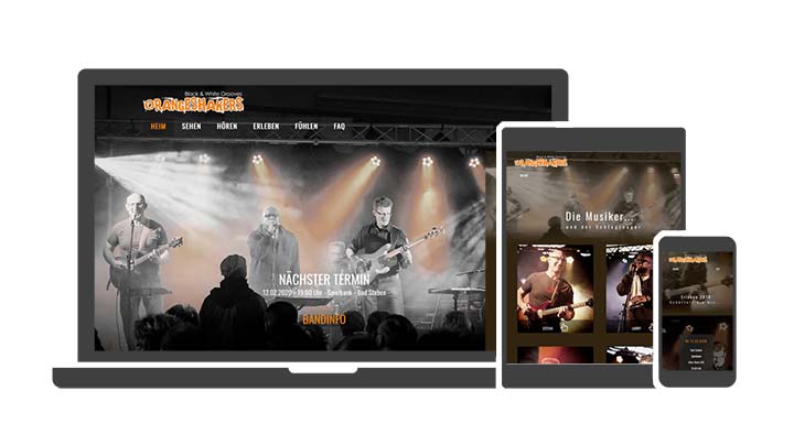 Webdesign Referenz Band Musik