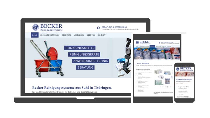 Webdesign Referenz Becker Reinigungssysteme