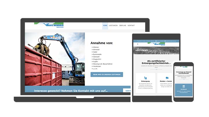 Webdesign Referenz Metallverwertung Altmetall