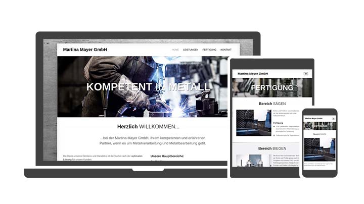 Webdesign Referenz Metallbau Metallverarbeitung