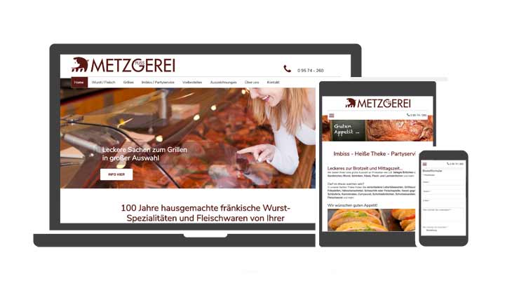 Webdesign Referenz Metzgerei Fuß Lettenreuth